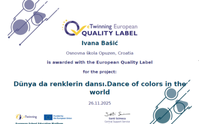 Europska oznaka kvalitete za projekt “Dünya da renklerin dansı – Dance of Colors in the World”